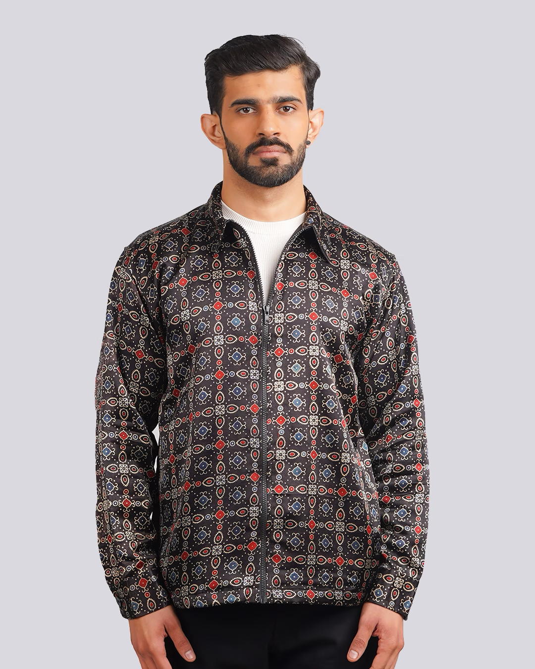 Black Ajrakh Jacket