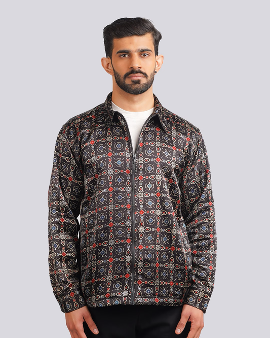 Black Ajrakh Jacket