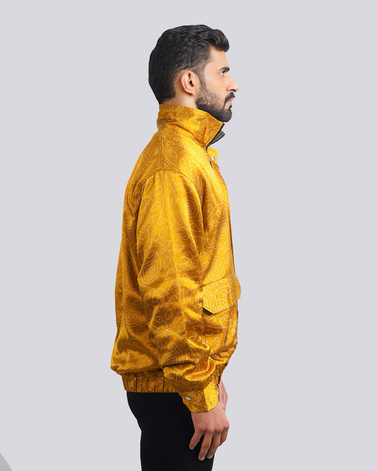 Yellow Paisley Screenprint Jacket