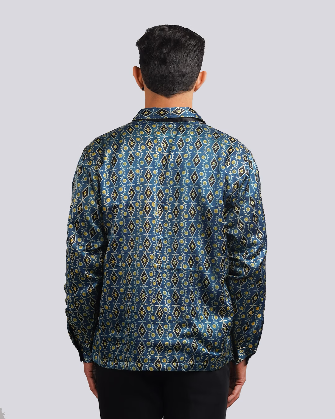 Blue Green Ajrakh jacket