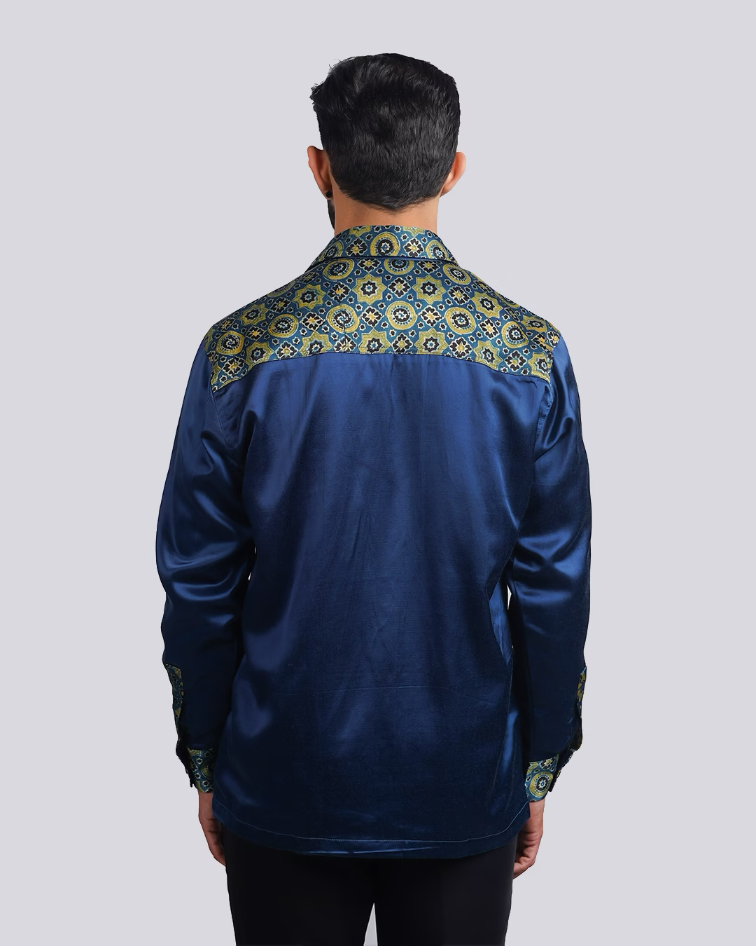 Blue-Green Ajrakh Shacket