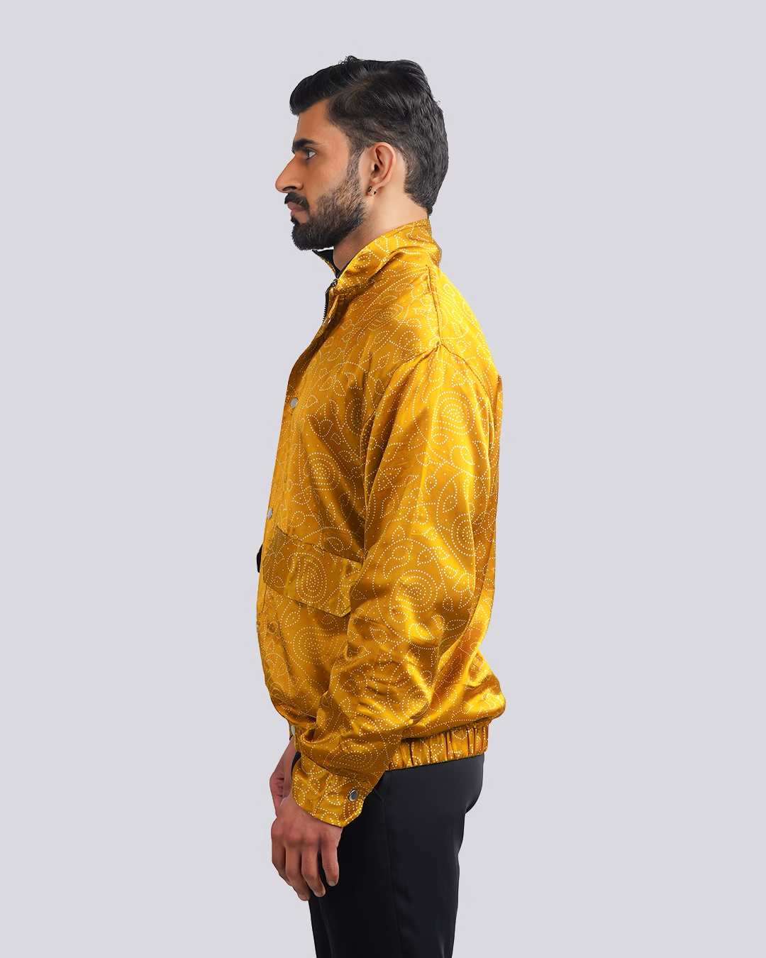 Yellow Paisley Screenprint Jacket