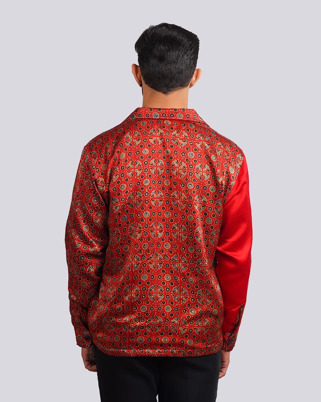 Red Fusion Ajrakh Jacket
