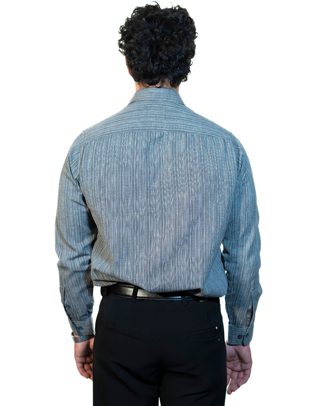 Black-Grey Stripe Formal Shirt