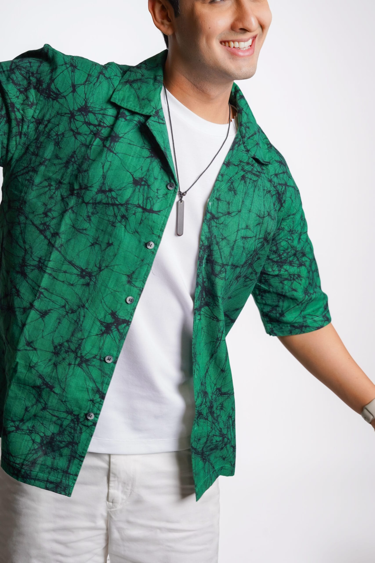 Forest Batik Oversized Shirt