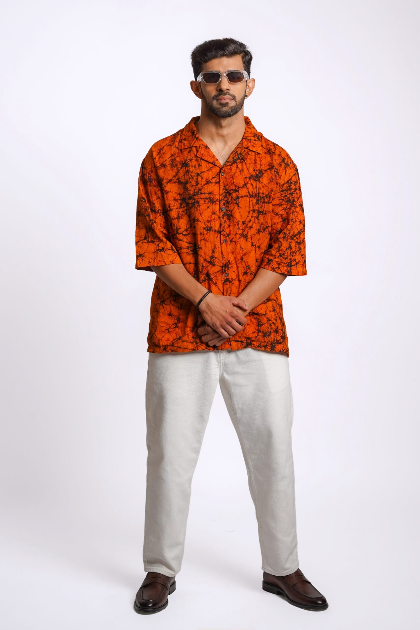 Flames Batik Oversized Shirt