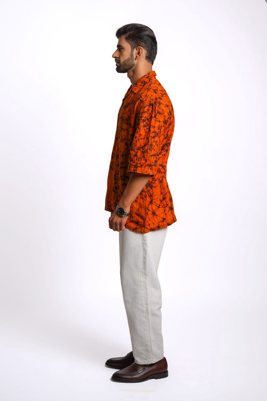 Flames Batik Oversized Shirt