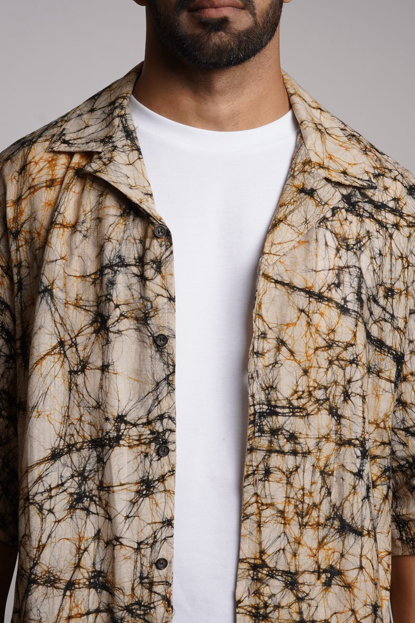 Caramel Batik Oversized Shirt