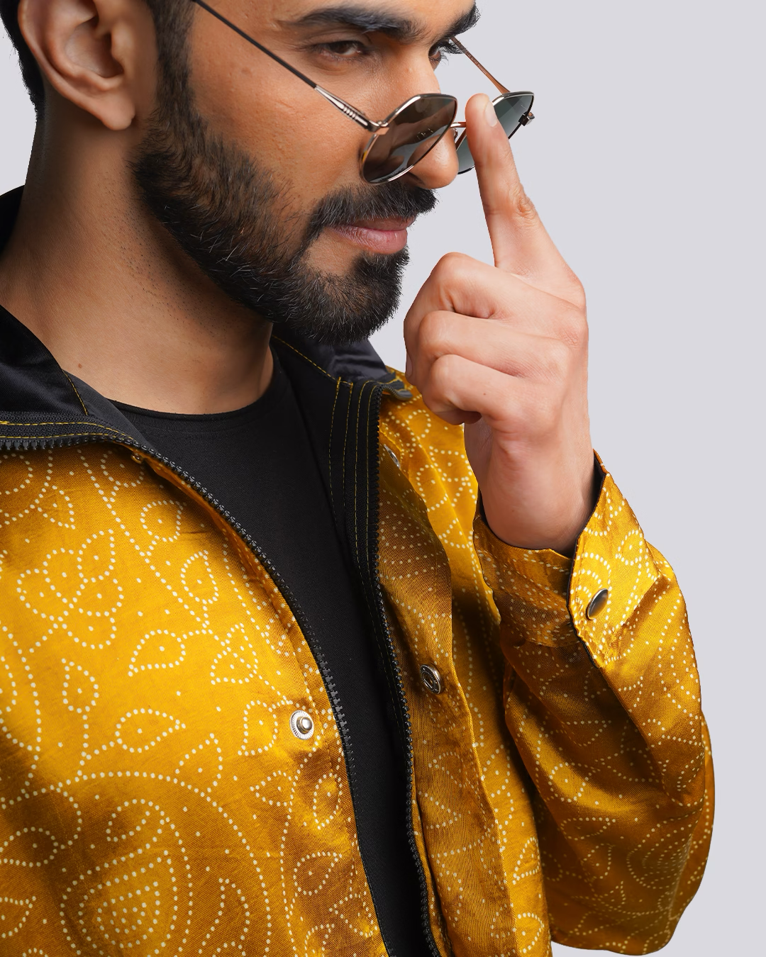 Yellow Paisley Screenprint Jacket