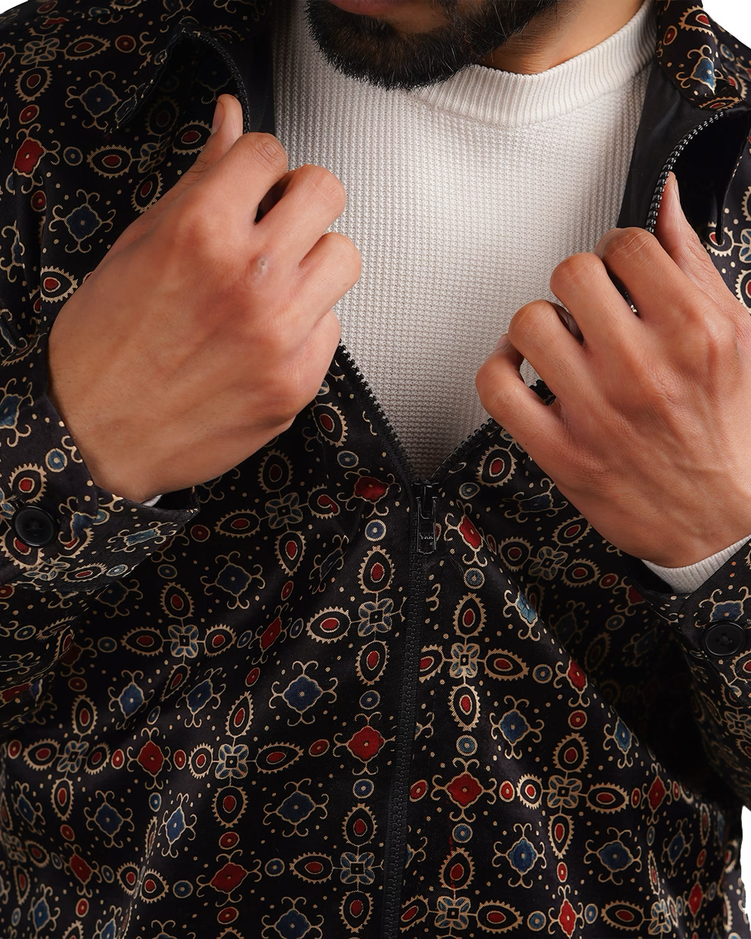 Black Ajrakh Jacket