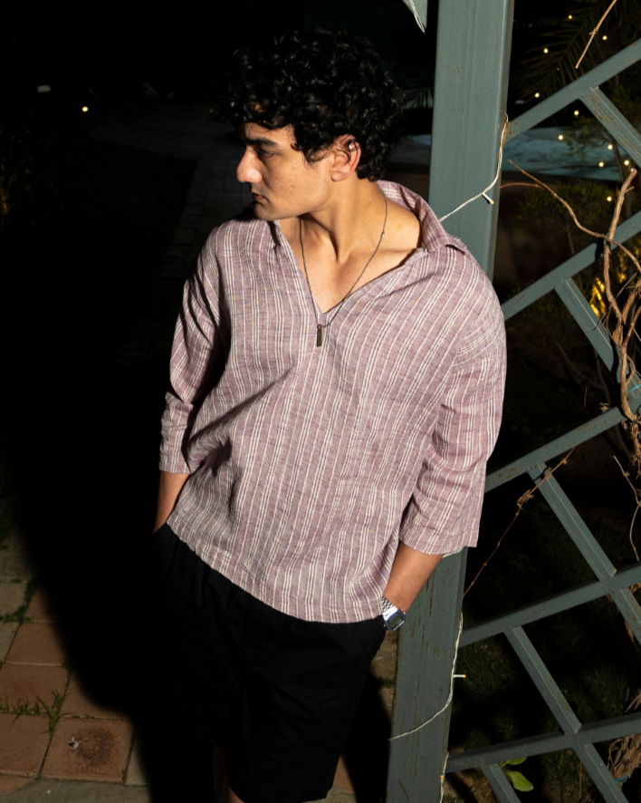 Mauve V-Neck Shirt
