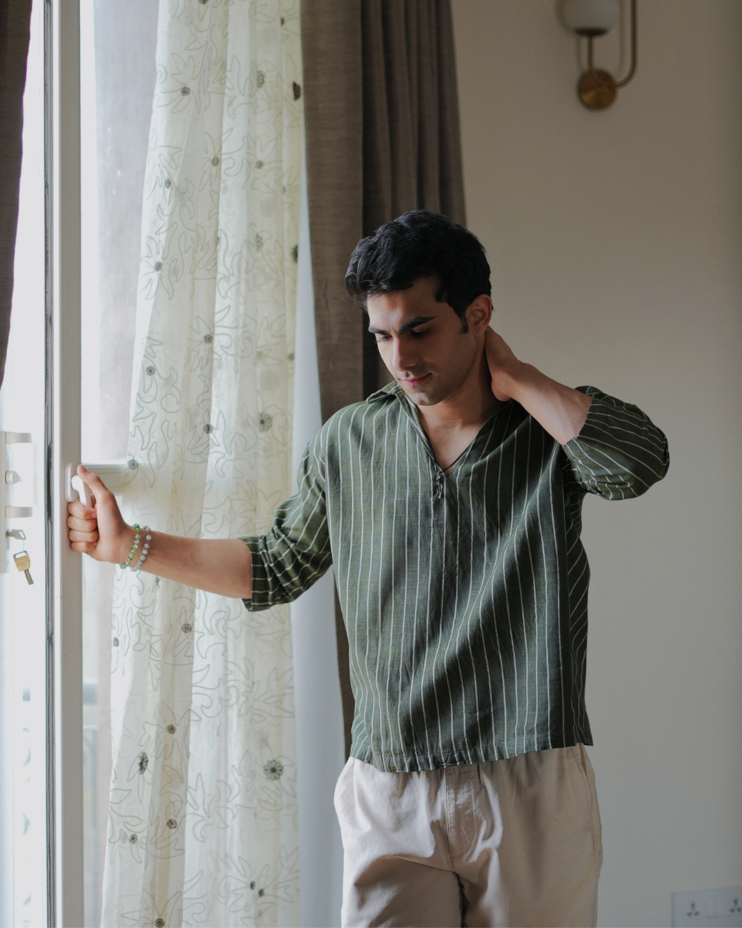 Olive Striped Shirt