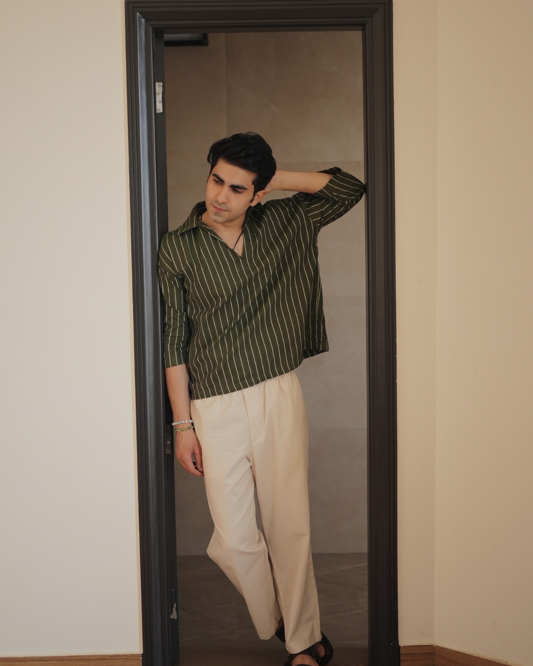Olive Striped Shirt
