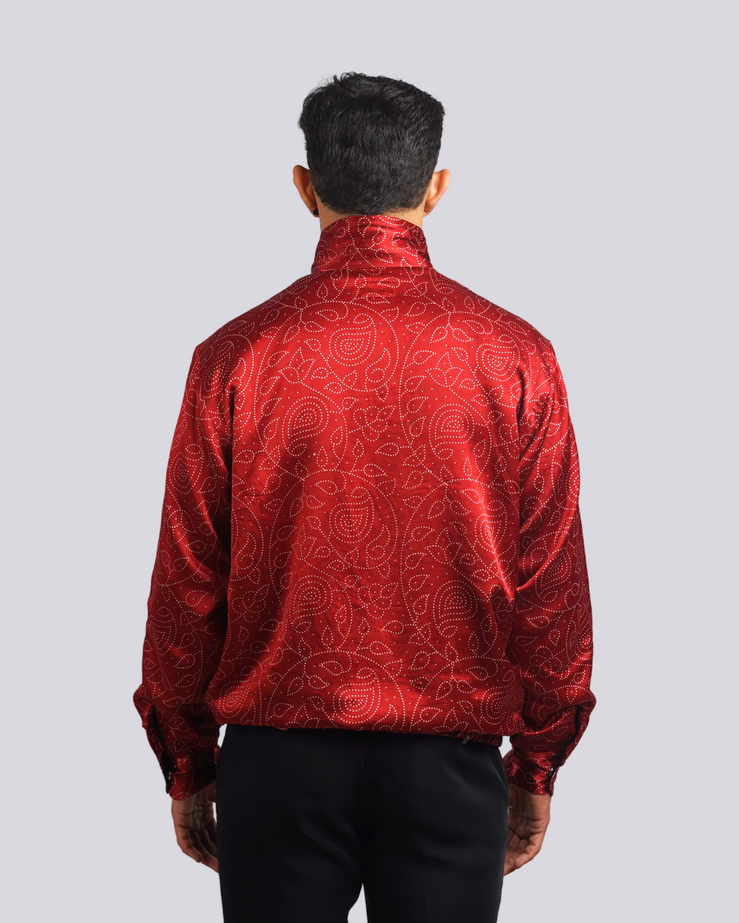 Red Paisley Screnprint Jacket