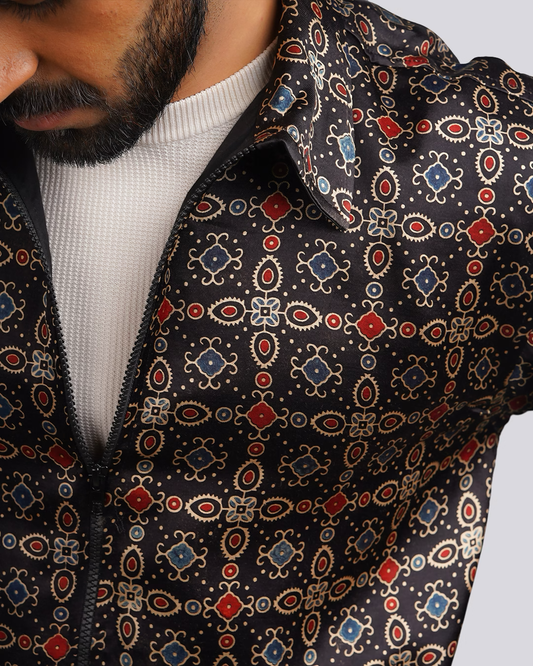 Black Ajrakh Jacket