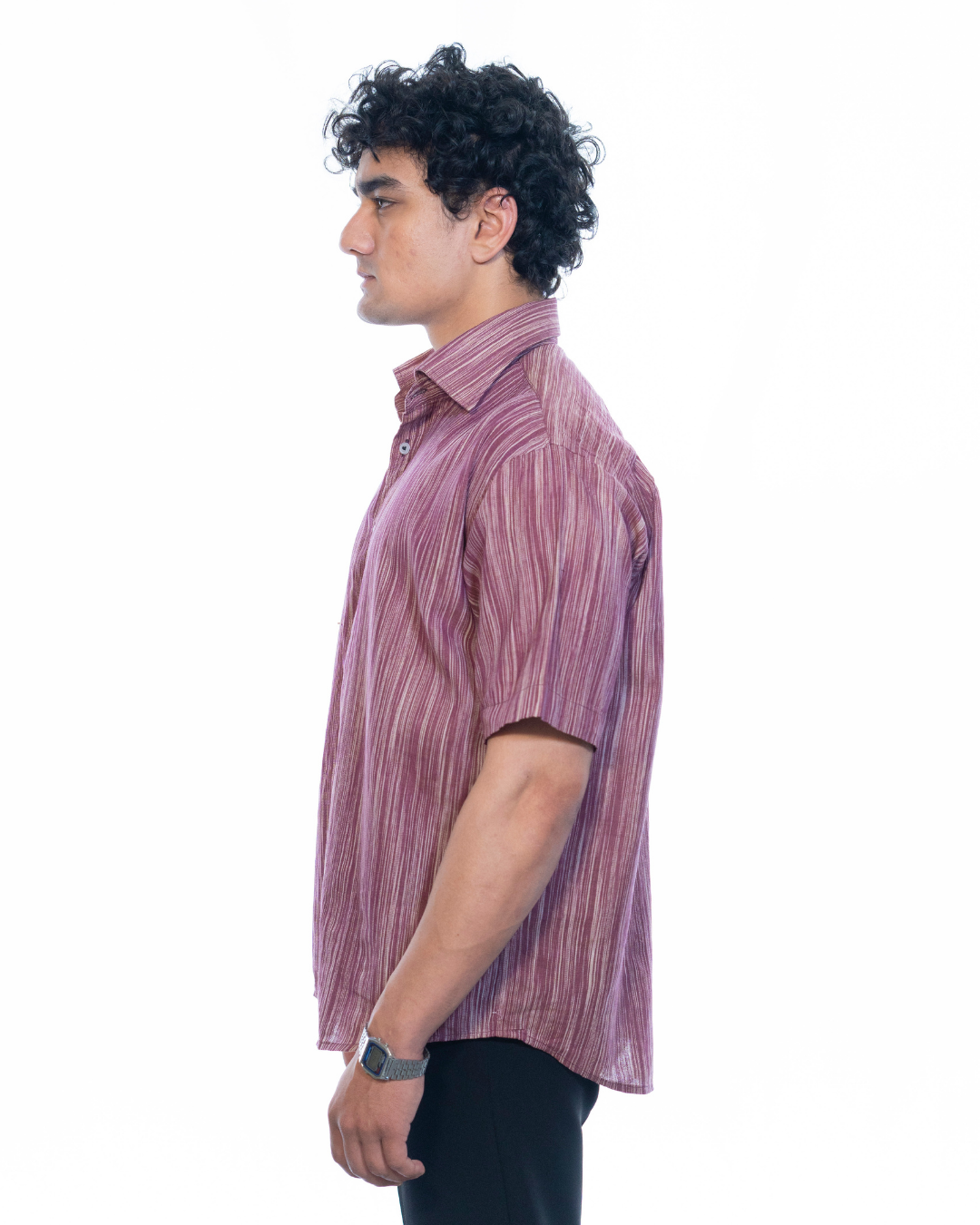 Burgundy Boxy Shirt