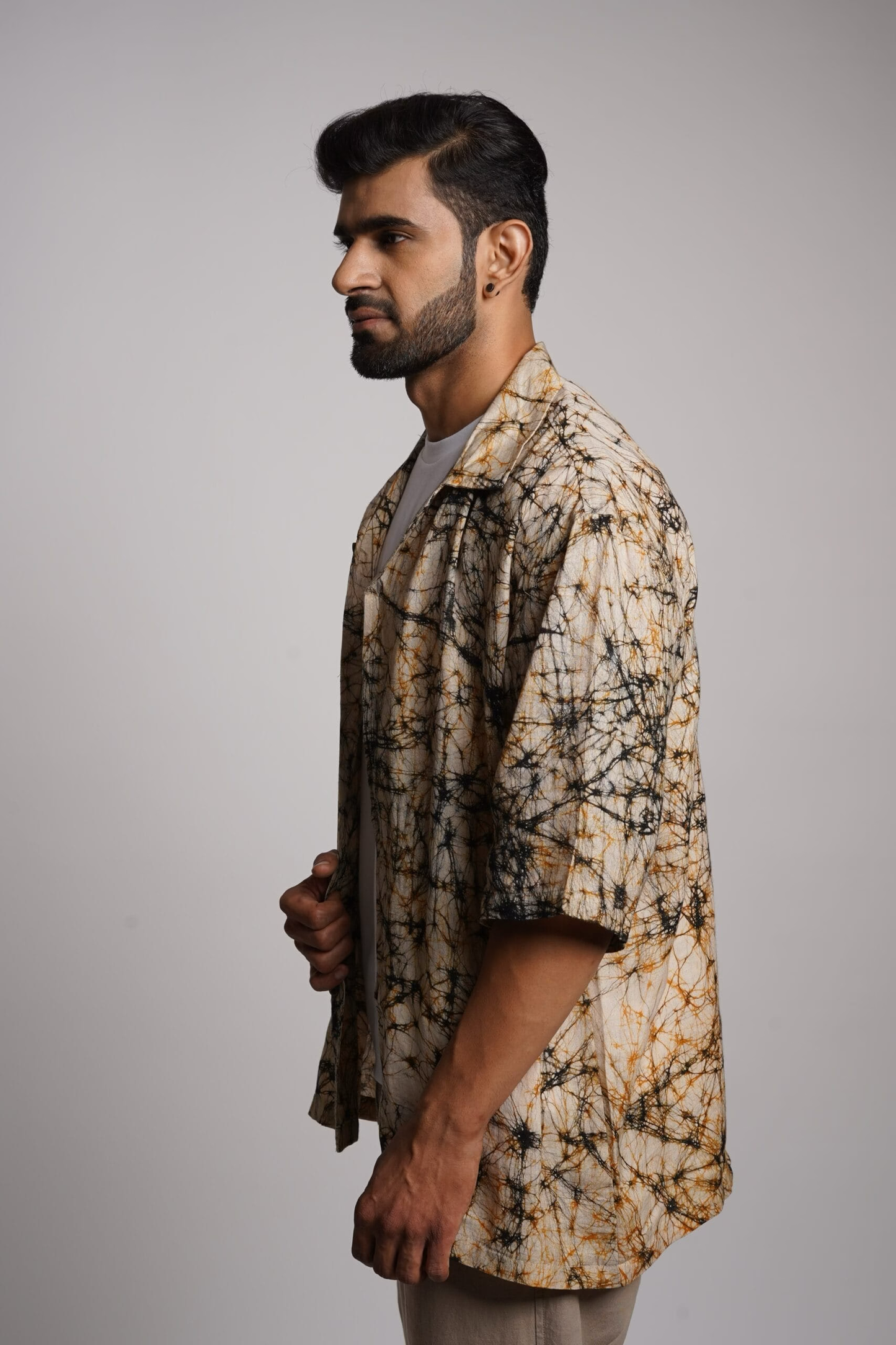 Caramel Batik Oversized Shirt