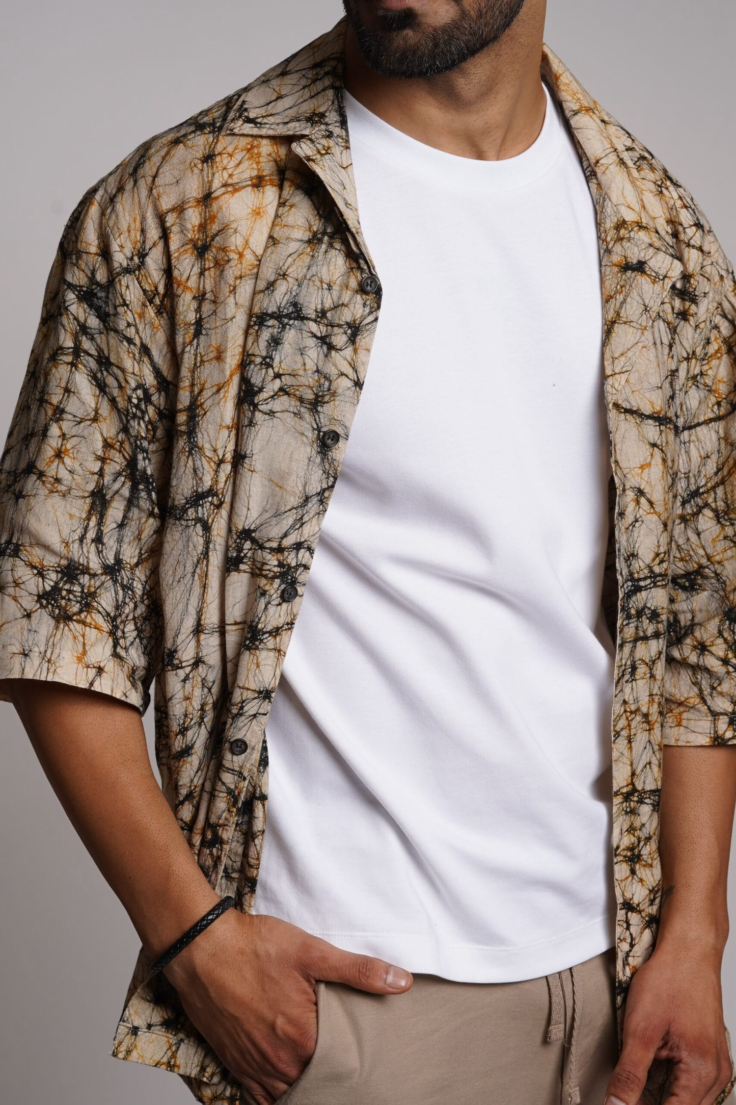 Caramel Batik Oversized Shirt