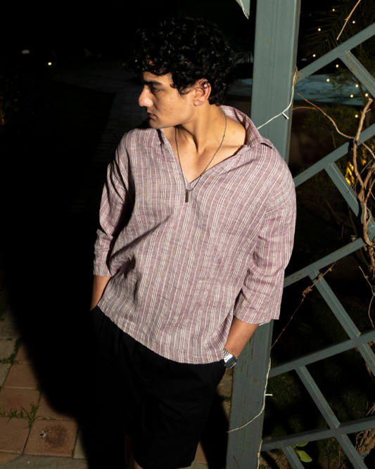 Mauve V-Neck Shirt
